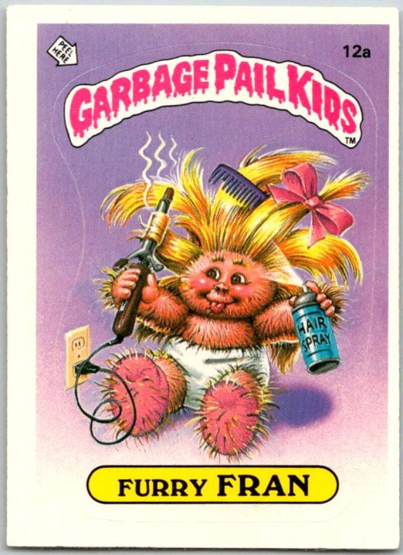 1985 Topps Garbage Pail Kids Series 1 #12a Furry Fran V44373
