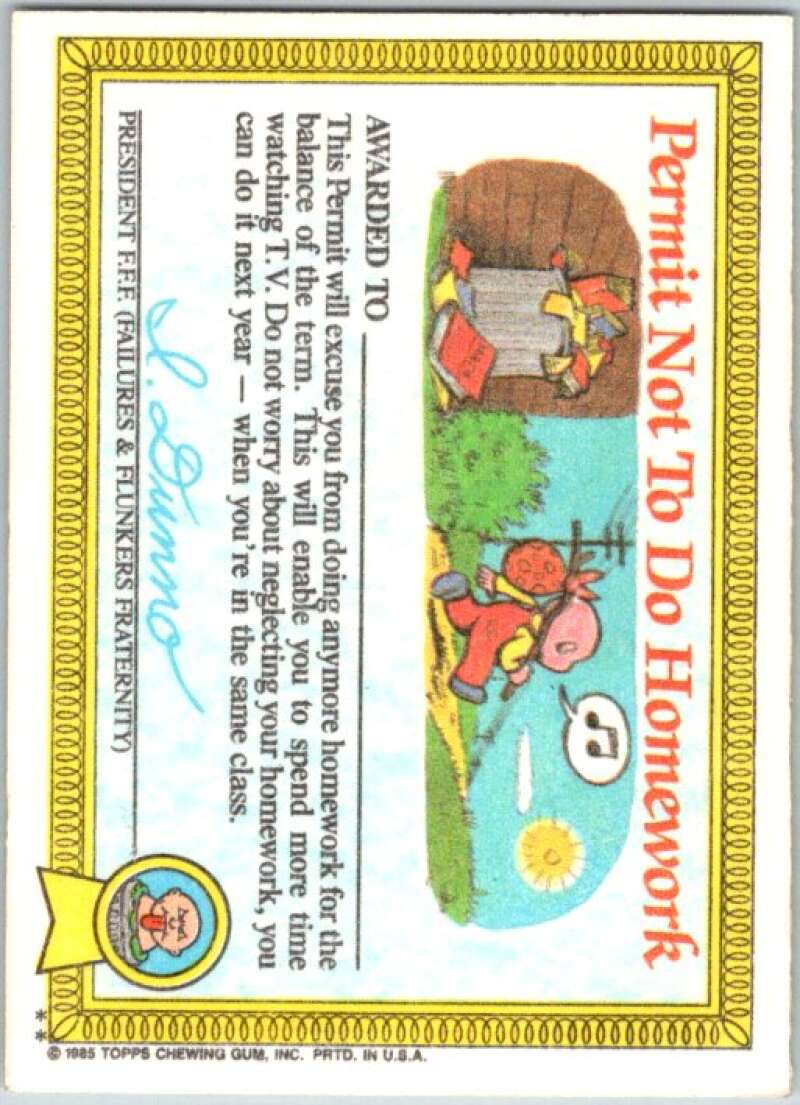 1985 Topps Garbage Pail Kids Series 1 #12b Hairy Mary V44377