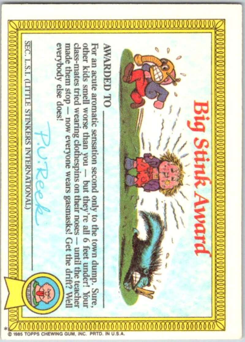 1985 Topps Garbage Pail Kids Series 1 #13a Ashcan Andy V44381