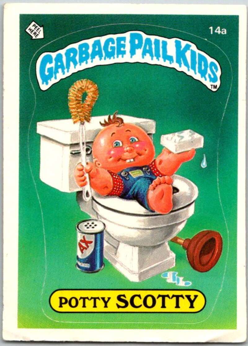 1985 Topps Garbage Pail Kids Series 1 #14a Potty Scotty V44388
