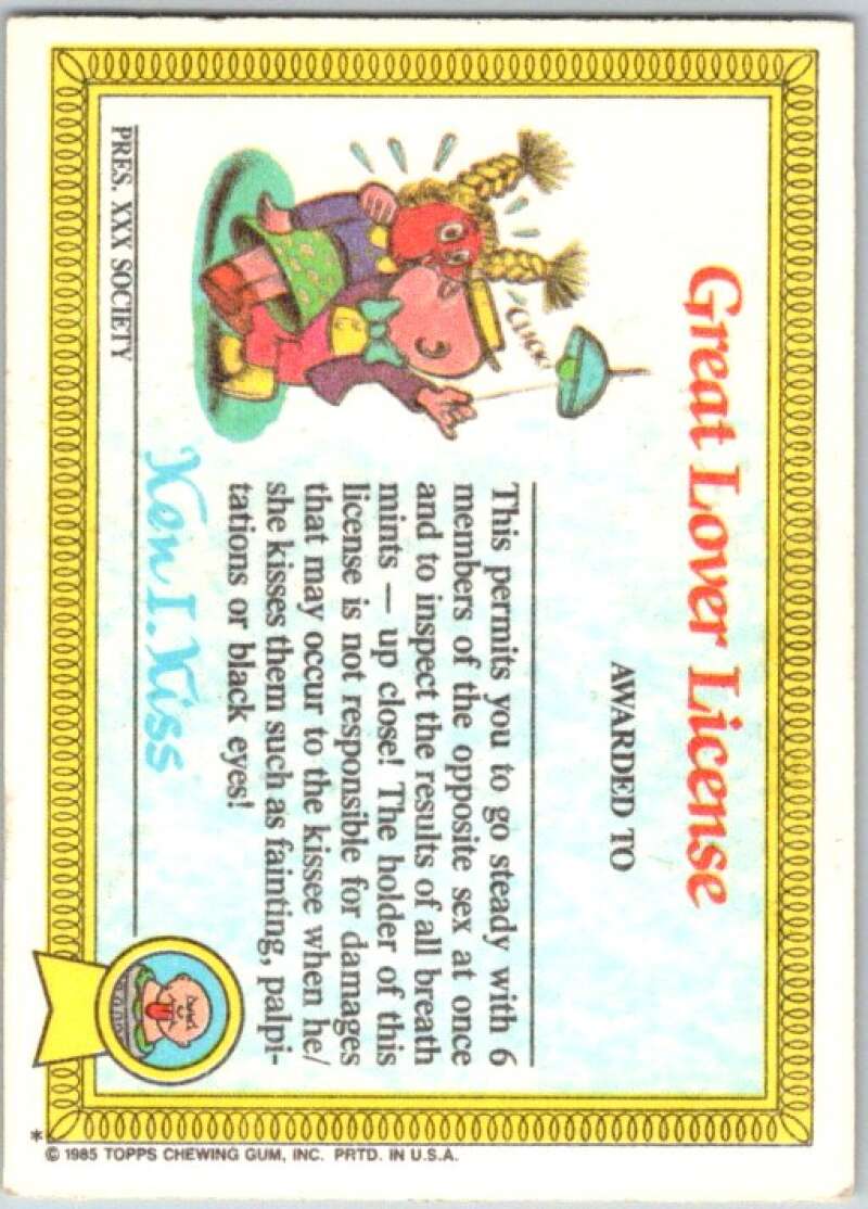 1985 Topps Garbage Pail Kids Series 1 #14a Potty Scotty V44390