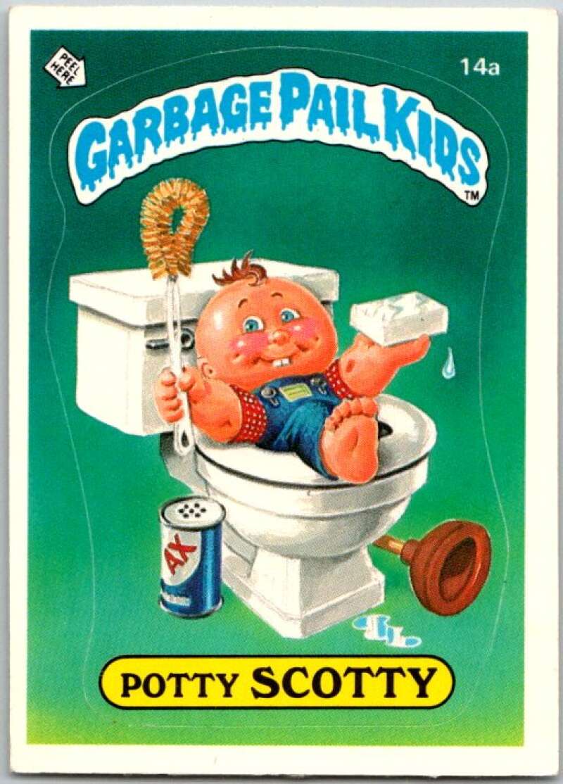 1985 Topps Garbage Pail Kids Series 1 #14a Potty Scotty   V44391