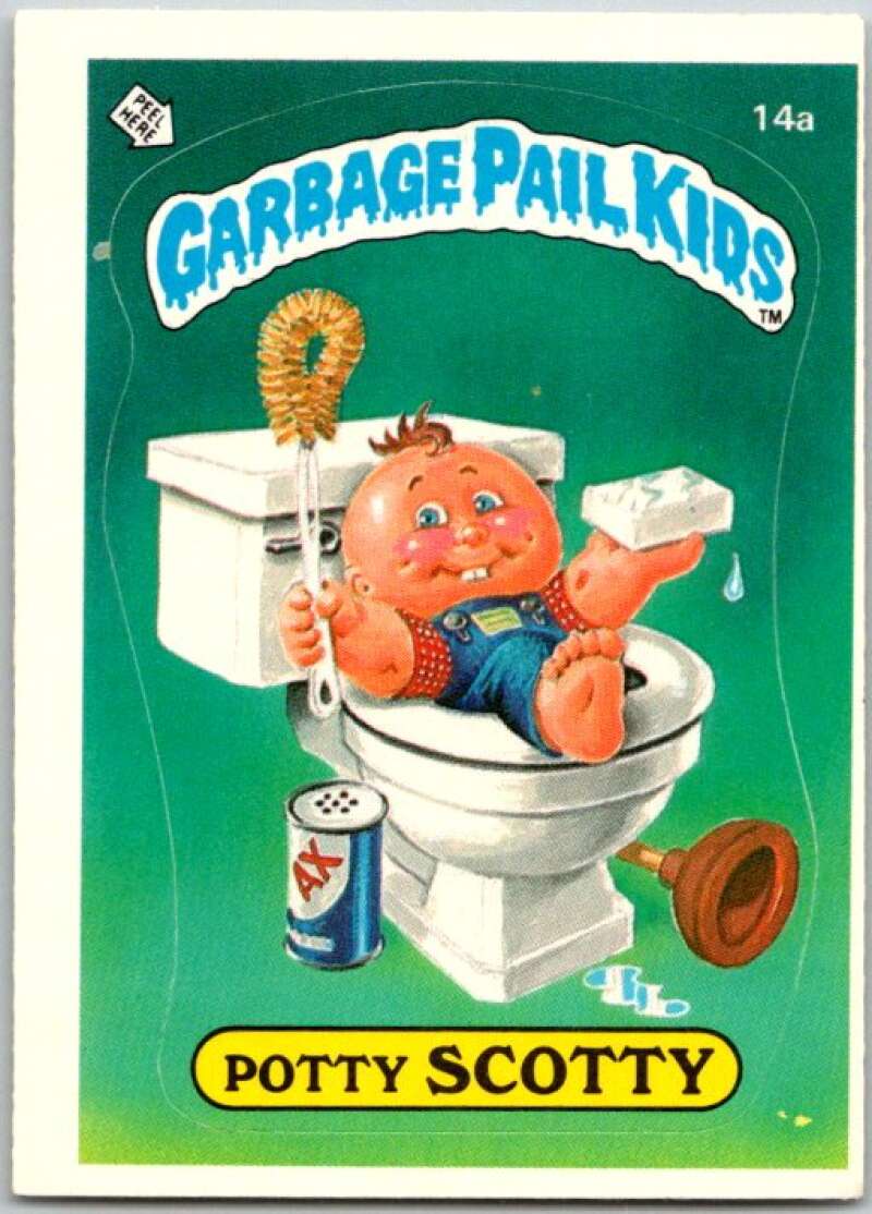 1985 Topps Garbage Pail Kids Series 1 #14a Potty Scotty   V44392