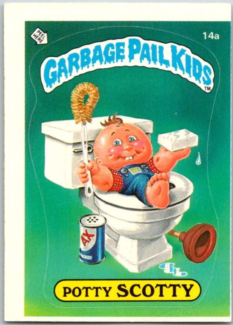 1985 Topps Garbage Pail Kids Series 1 #14a Potty Scotty   V44394