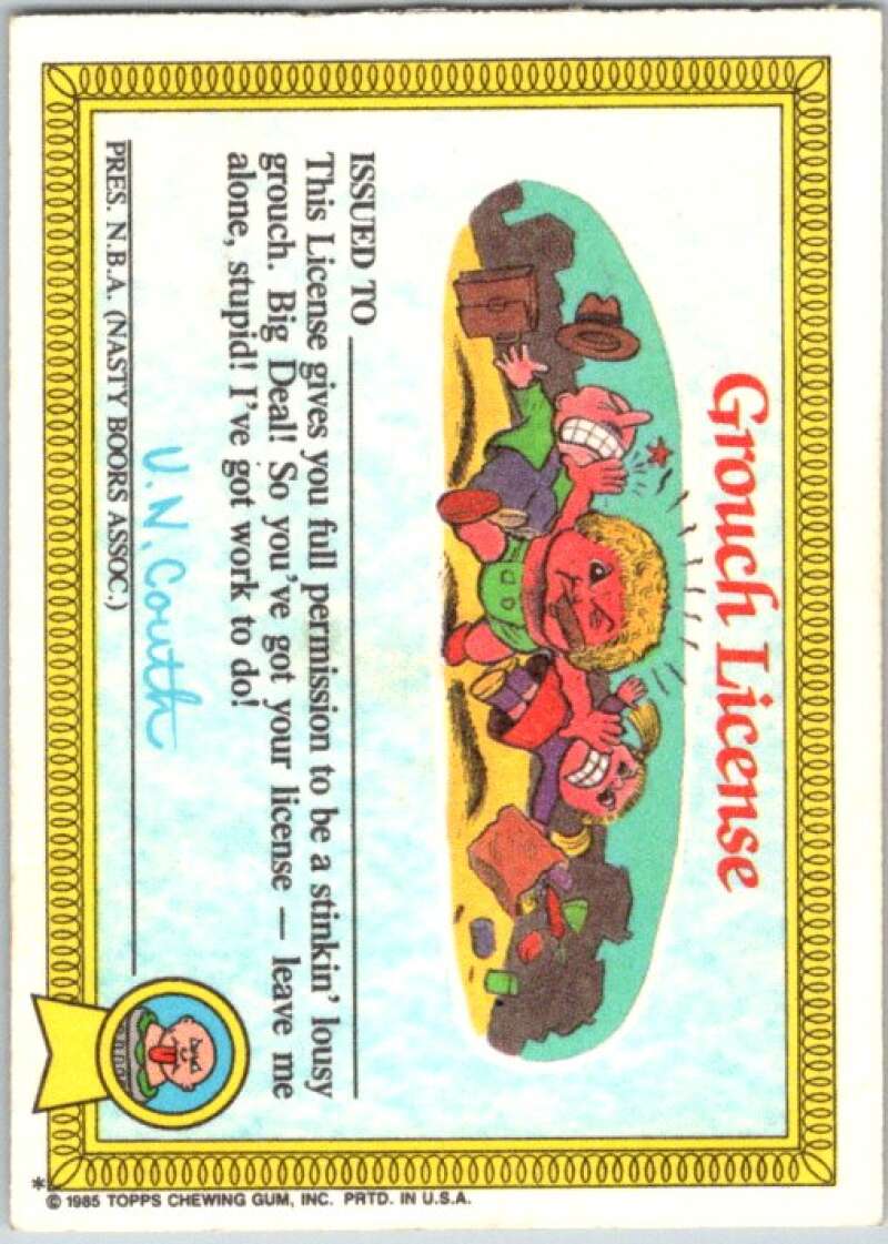 1985 Topps Garbage Pail Kids Series 1 #15a Ailin' Al V44401