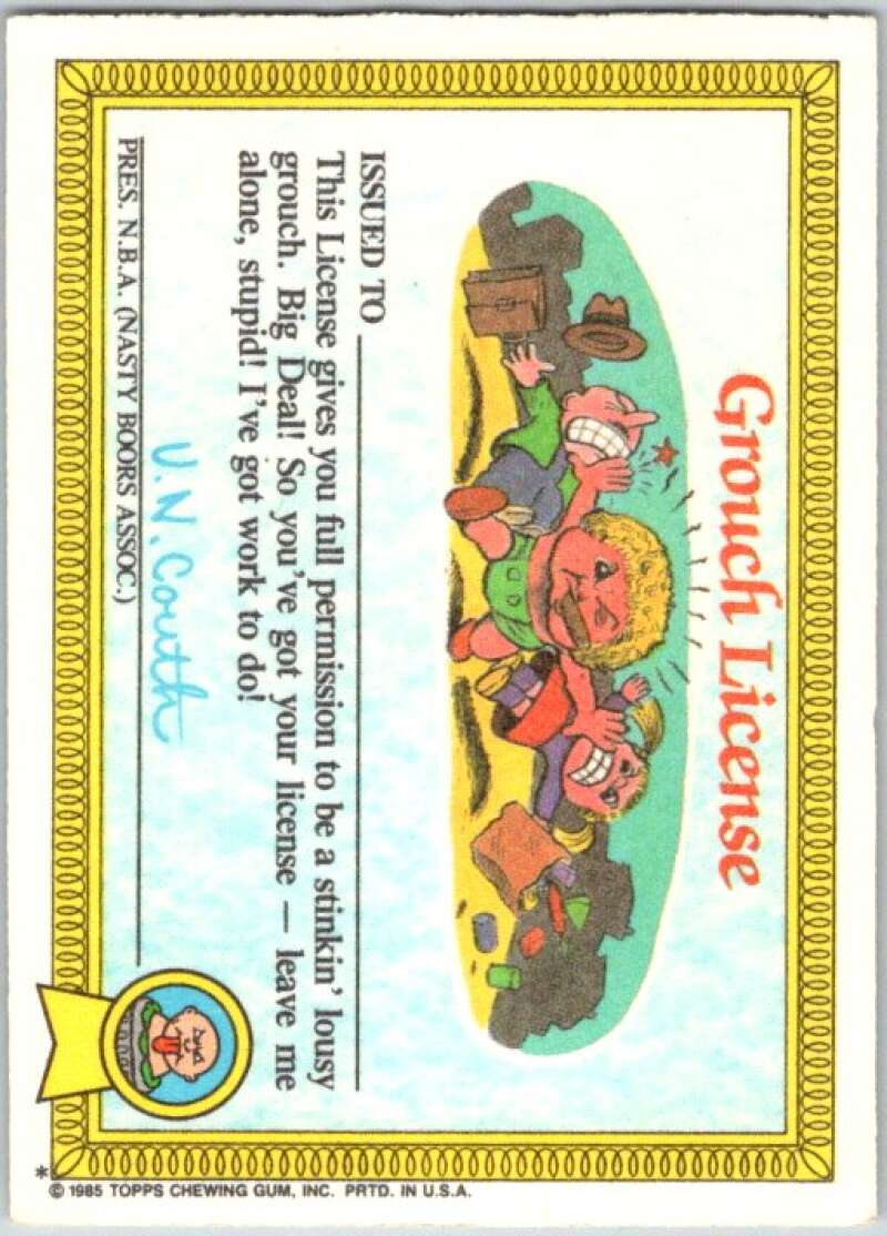 1985 Topps Garbage Pail Kids Series 1 #15a Ailin' Al V44402