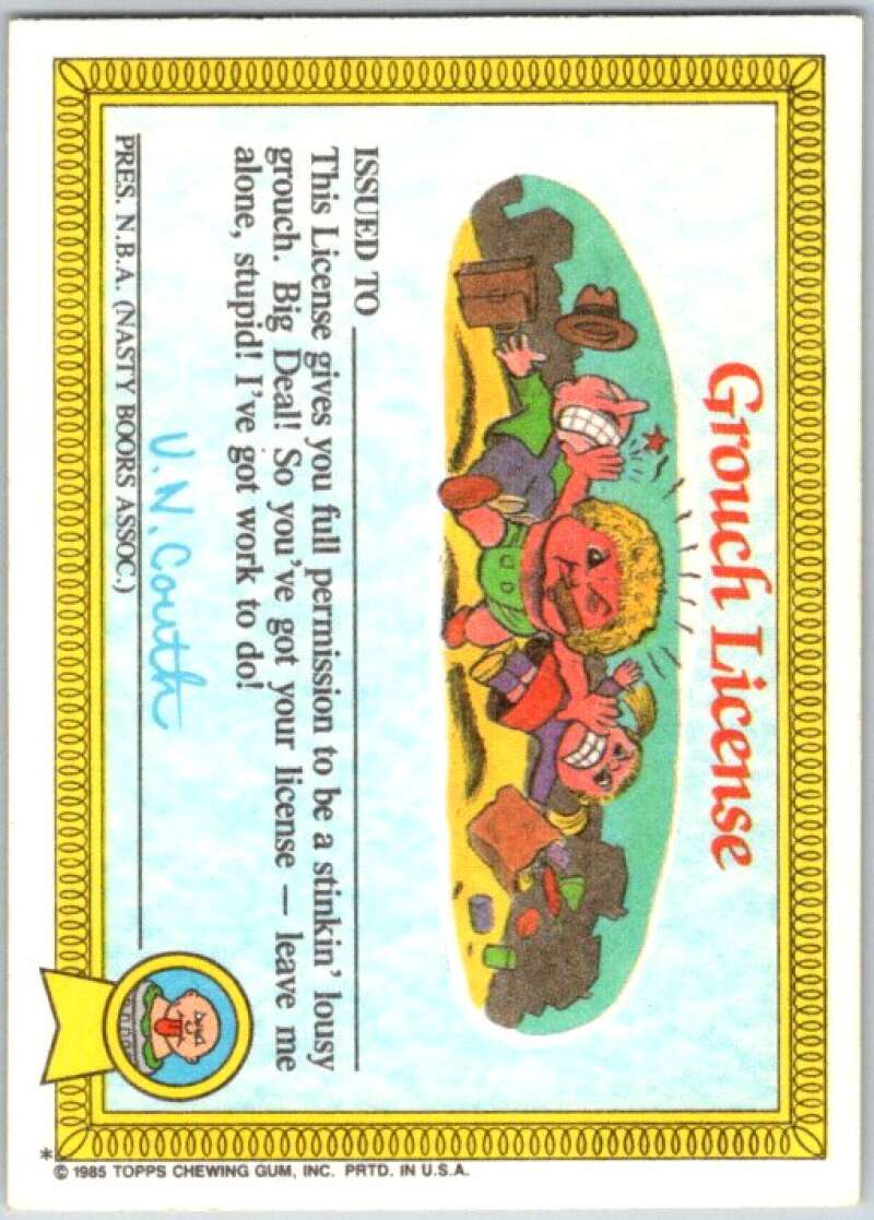 1985 Topps Garbage Pail Kids Series 1 #15a Ailin' Al V44403