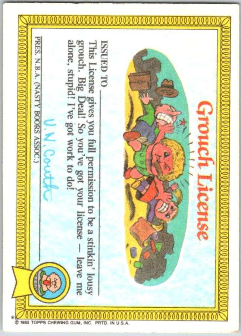 1985 Topps Garbage Pail Kids Series 1 #15a Ailin' Al V44405