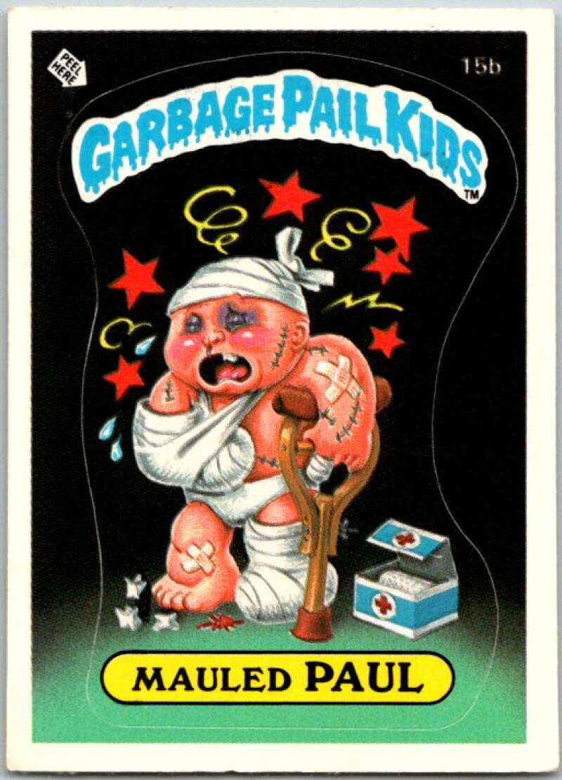 1985 Topps Garbage Pail Kids Series 1 #15b Mauled Paul V44406