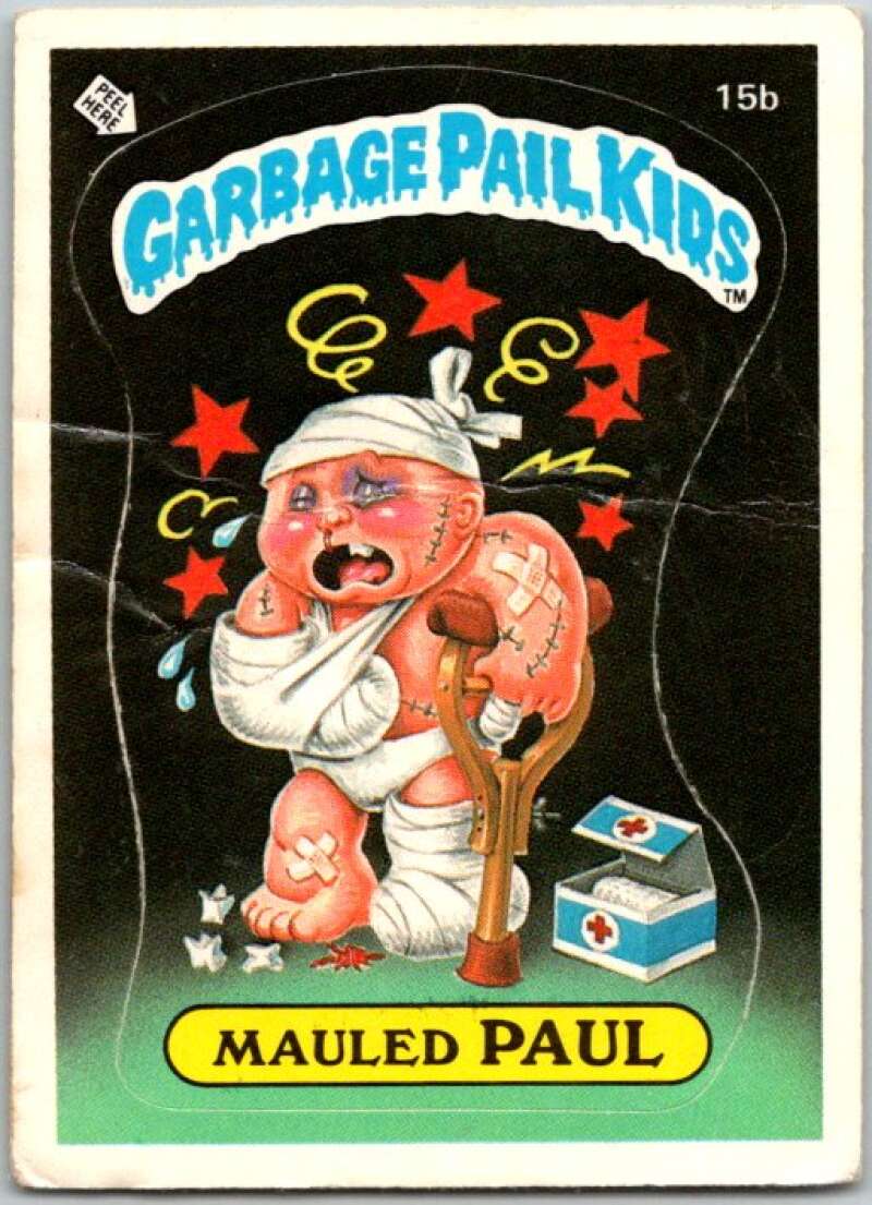 1985 Topps Garbage Pail Kids Series 1 #15b Mauled Paul V44408