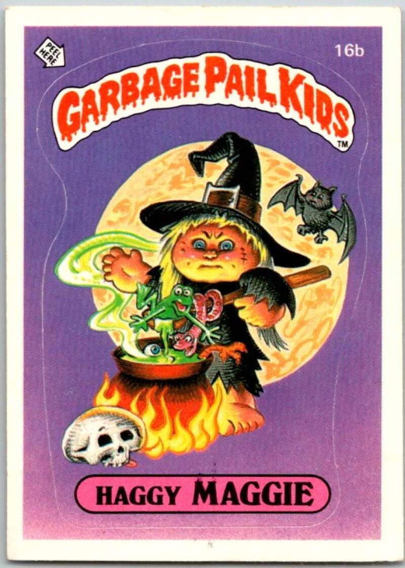 1985 Topps Garbage Pail Kids Series 1 #16b Haggy Maggie V44417