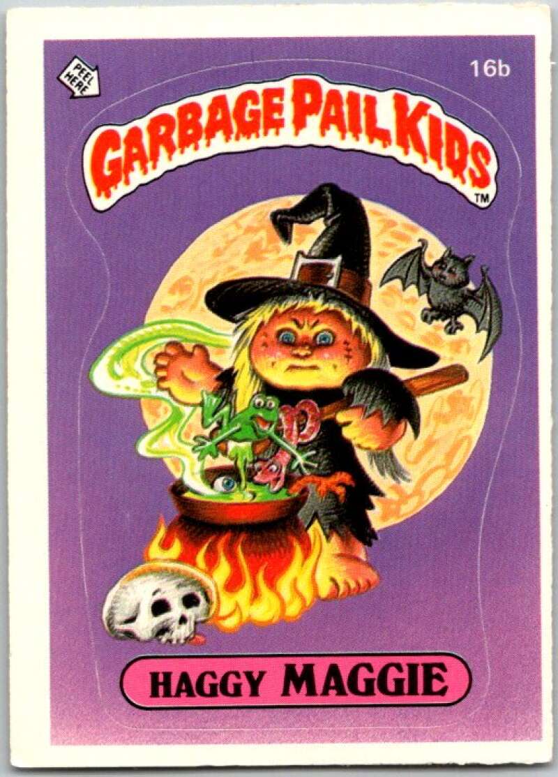 1985 Topps Garbage Pail Kids Series 1 #16b Haggy Maggie V44419