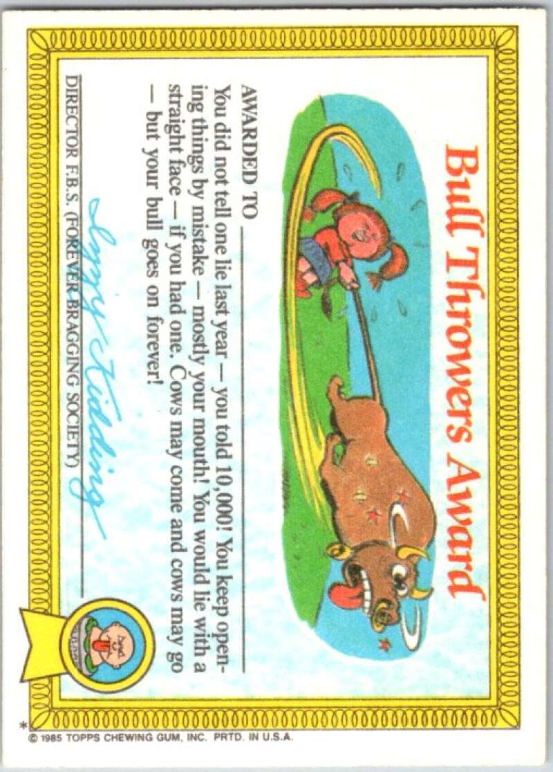 1985 Topps Garbage Pail Kids Series 1 #17a Wacky Jackie V44421