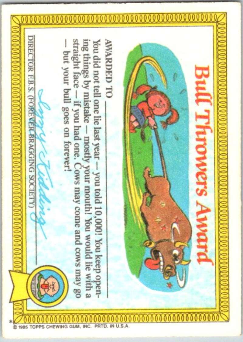 1985 Topps Garbage Pail Kids Series 1 #17a Wacky Jackie V44422