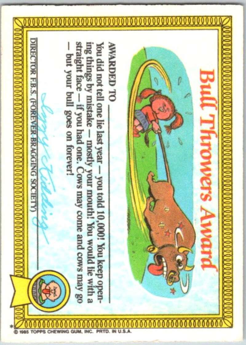 1985 Topps Garbage Pail Kids Series 1 #17a Wacky Jackie V44423