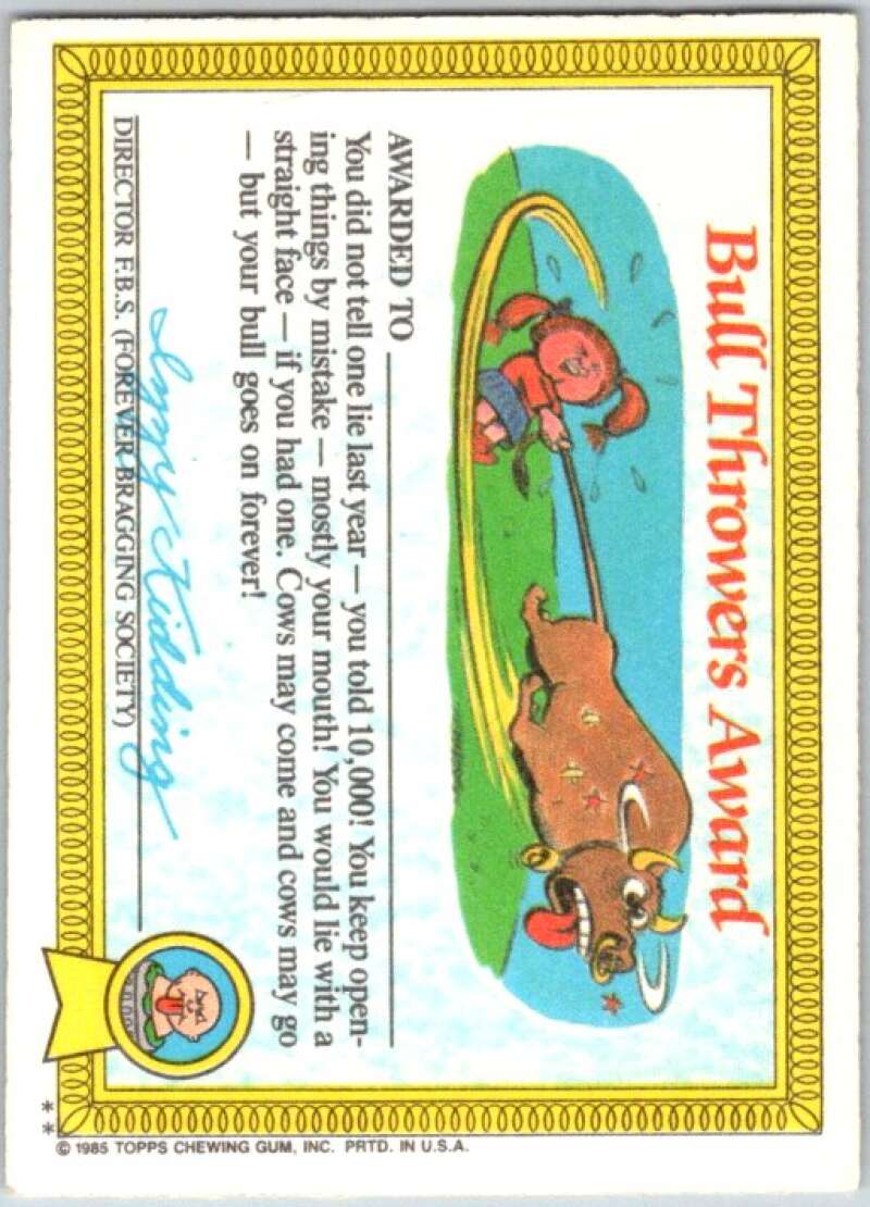 1985 Topps Garbage Pail Kids Series 1 #17b Loony Lenny V44424