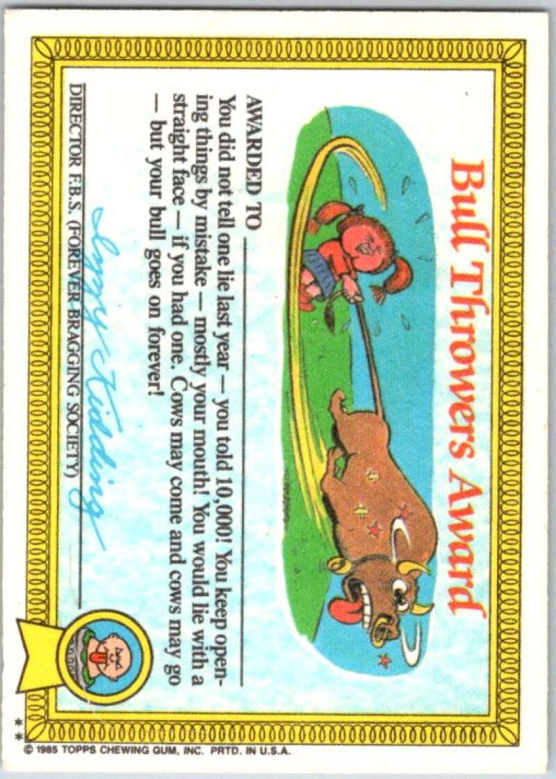 1985 Topps Garbage Pail Kids Series 1 #17b Loony Lenny V44426