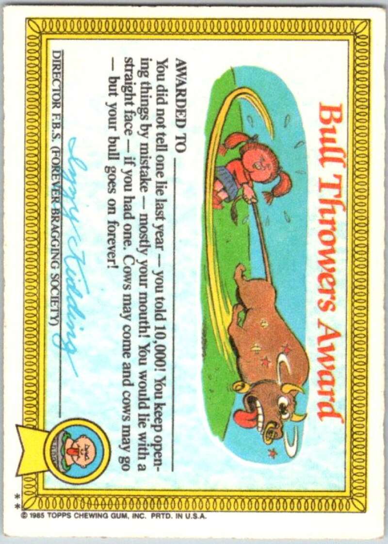 1985 Topps Garbage Pail Kids Series 1 #17b Loony Lenny V44427