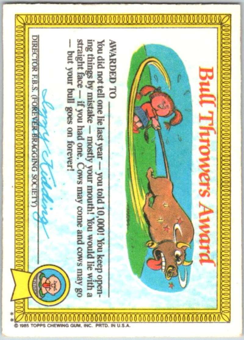 1985 Topps Garbage Pail Kids Series 1 #17b Loony Lenny V44428