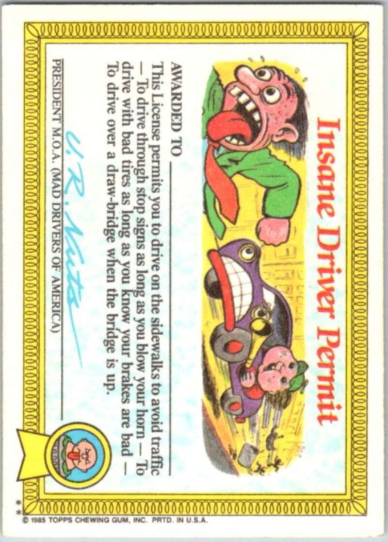 1985 Topps Garbage Pail Kids Series 1 #18b Bad Brad V44438