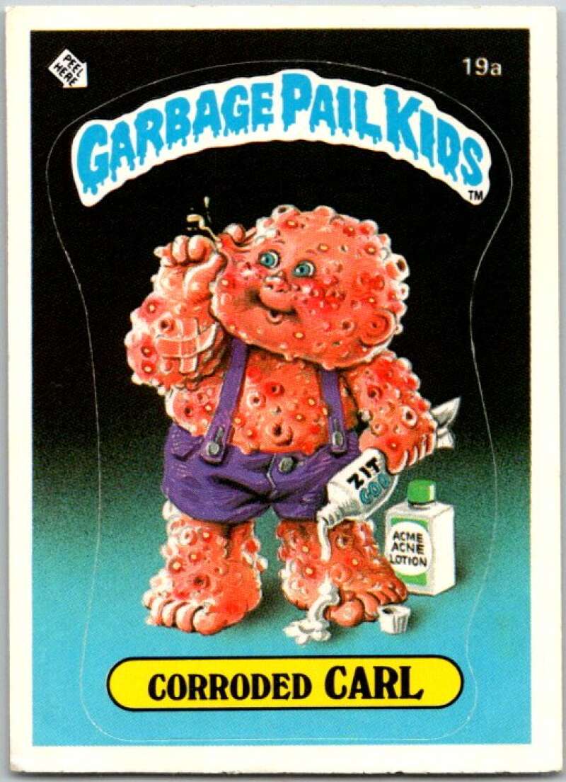 1985 Topps Garbage Pail Kids Series 1 #19a Corroded Carl V44440