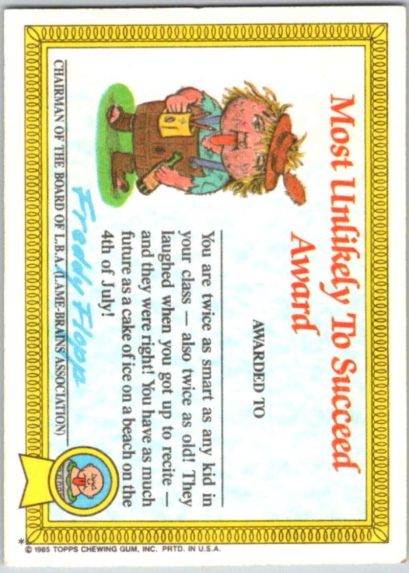 1985 Topps Garbage Pail Kids Series 1 #19a Corroded Carl V44440