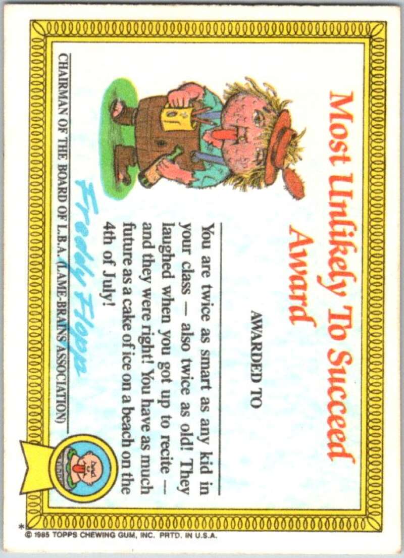 1985 Topps Garbage Pail Kids Series 1 #19a Corroded Carl V44441