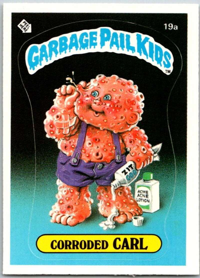 1985 Topps Garbage Pail Kids Series 1 #19a Corroded Carl V44442