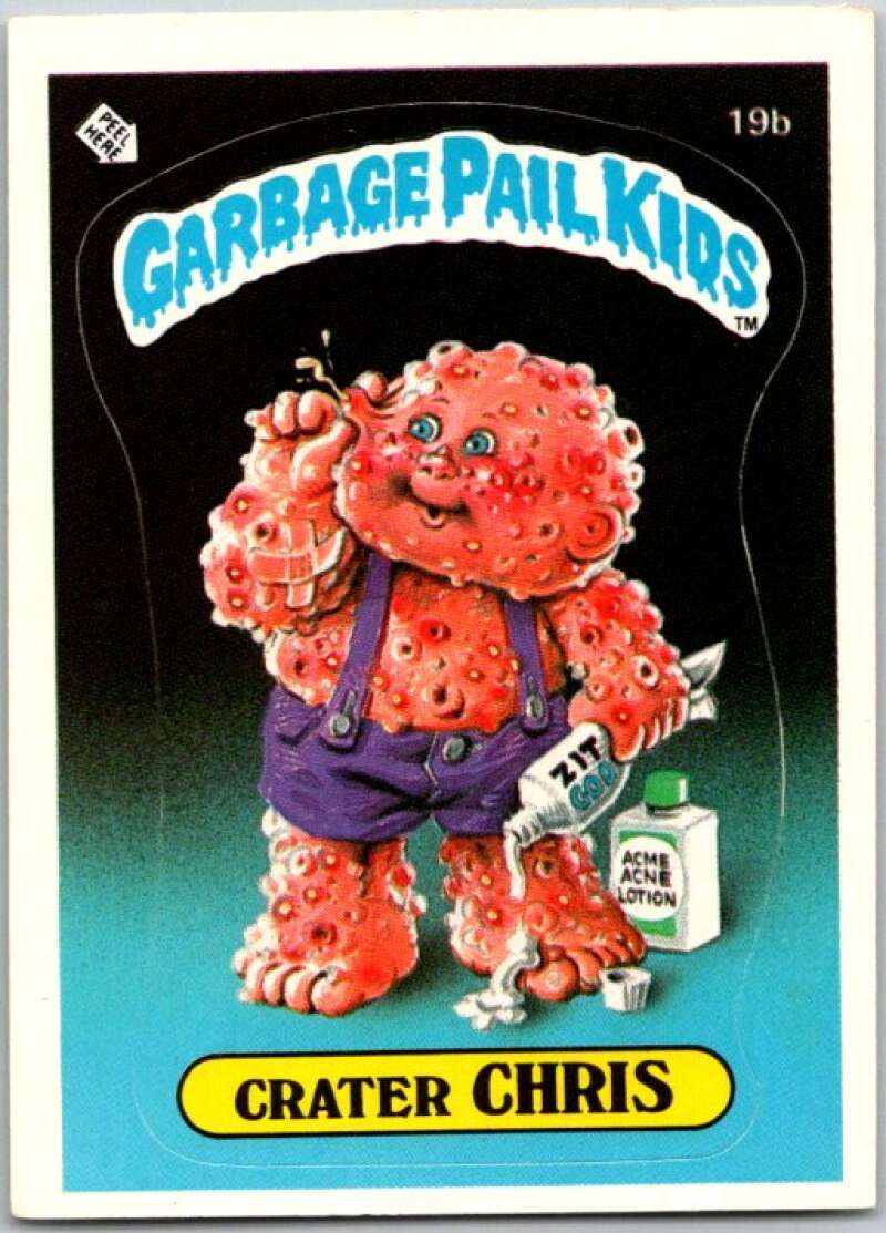 1985 Topps Garbage Pail Kids Series 1 #19b Crater Chris V44444