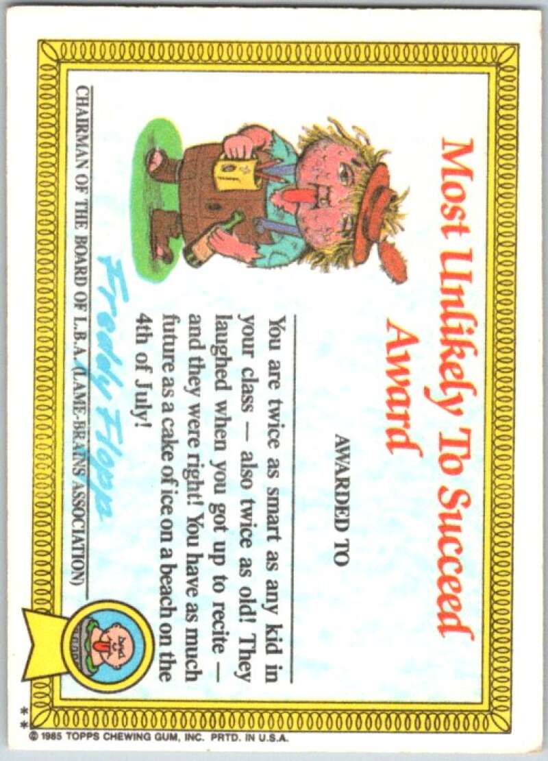 1985 Topps Garbage Pail Kids Series 1 #19b Crater Chris V44444