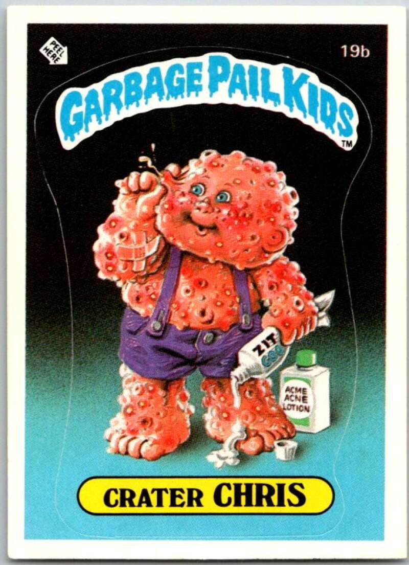 1985 Topps Garbage Pail Kids Series 1 #19b Crater Chris V44445