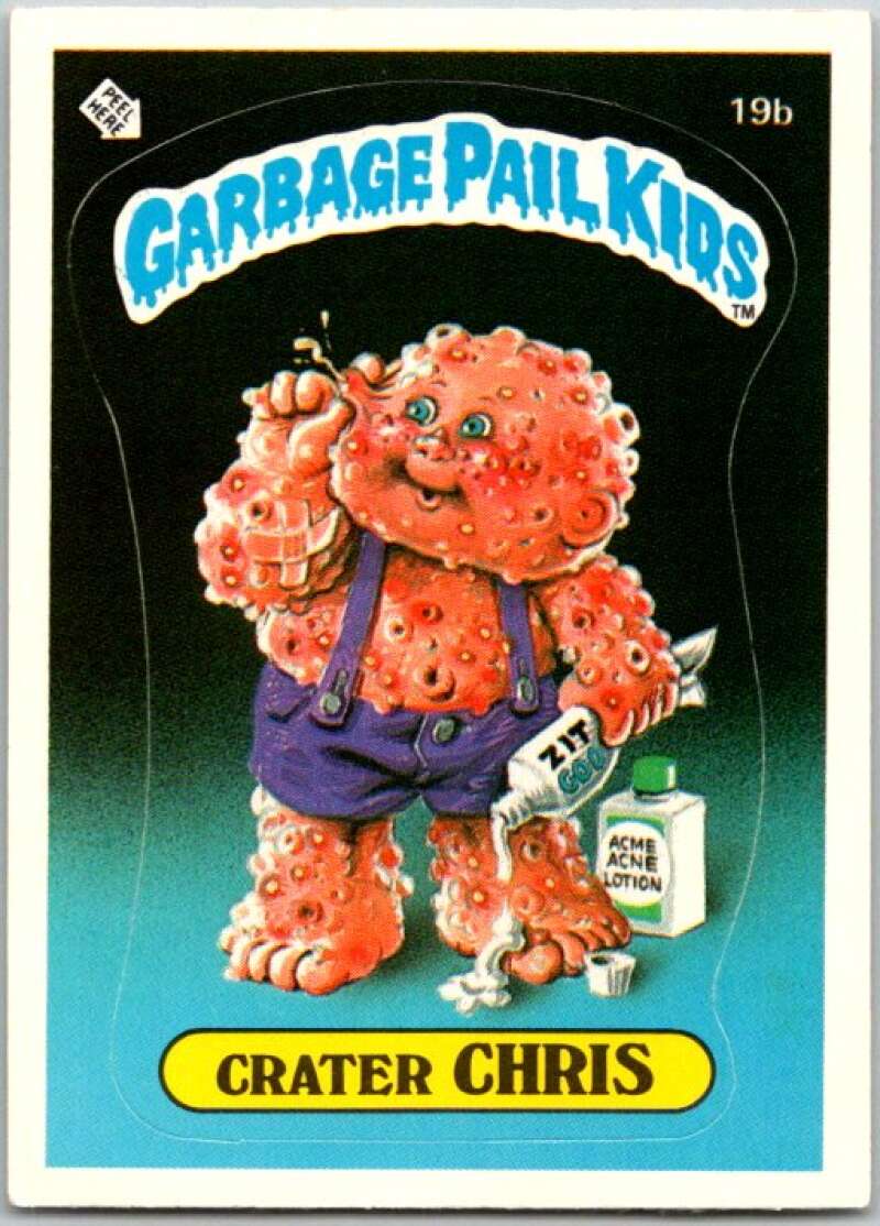 1985 Topps Garbage Pail Kids Series 1 #19b Crater Chris V44447