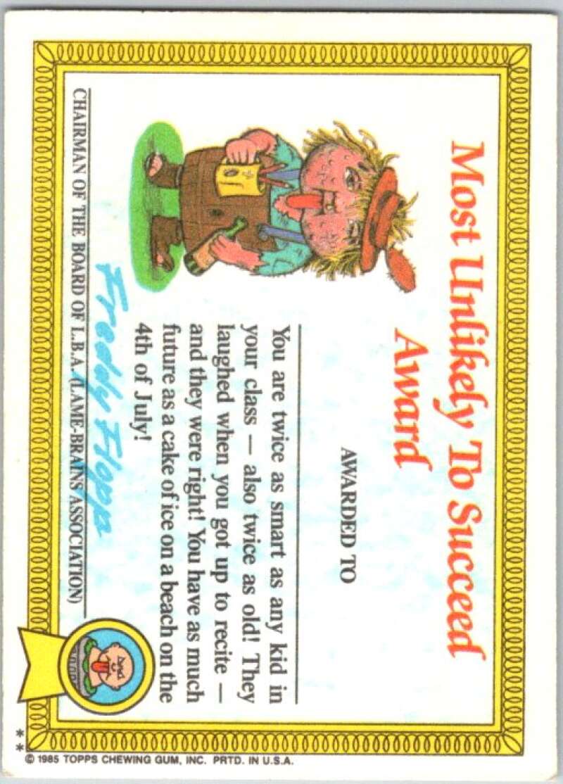 1985 Topps Garbage Pail Kids Series 1 #19b Crater Chris V44448