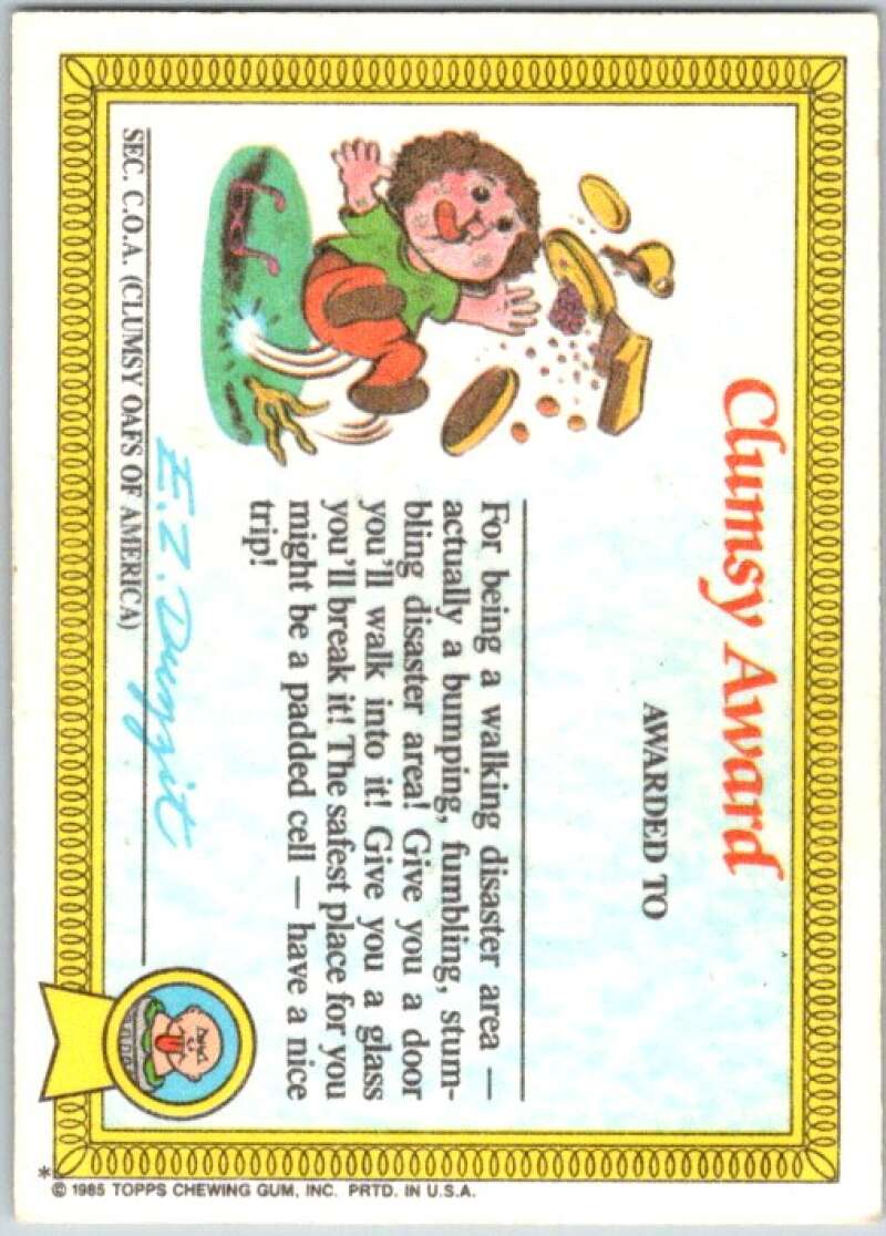 1985 Topps Garbage Pail Kids Series 1 #20a Swell Mel V44449