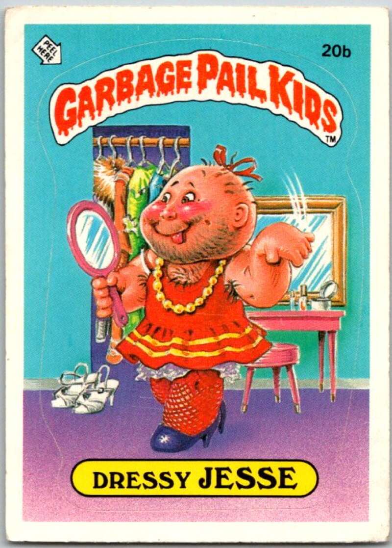 1985 Topps Garbage Pail Kids Series 1 #20b Dressy Jesse V44452