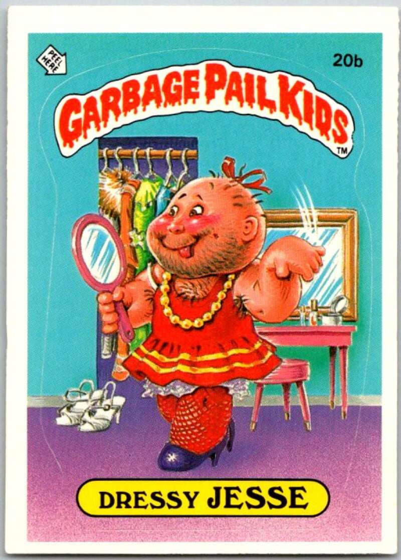 1985 Topps Garbage Pail Kids Series 1 #20b Dressy Jesse V44453