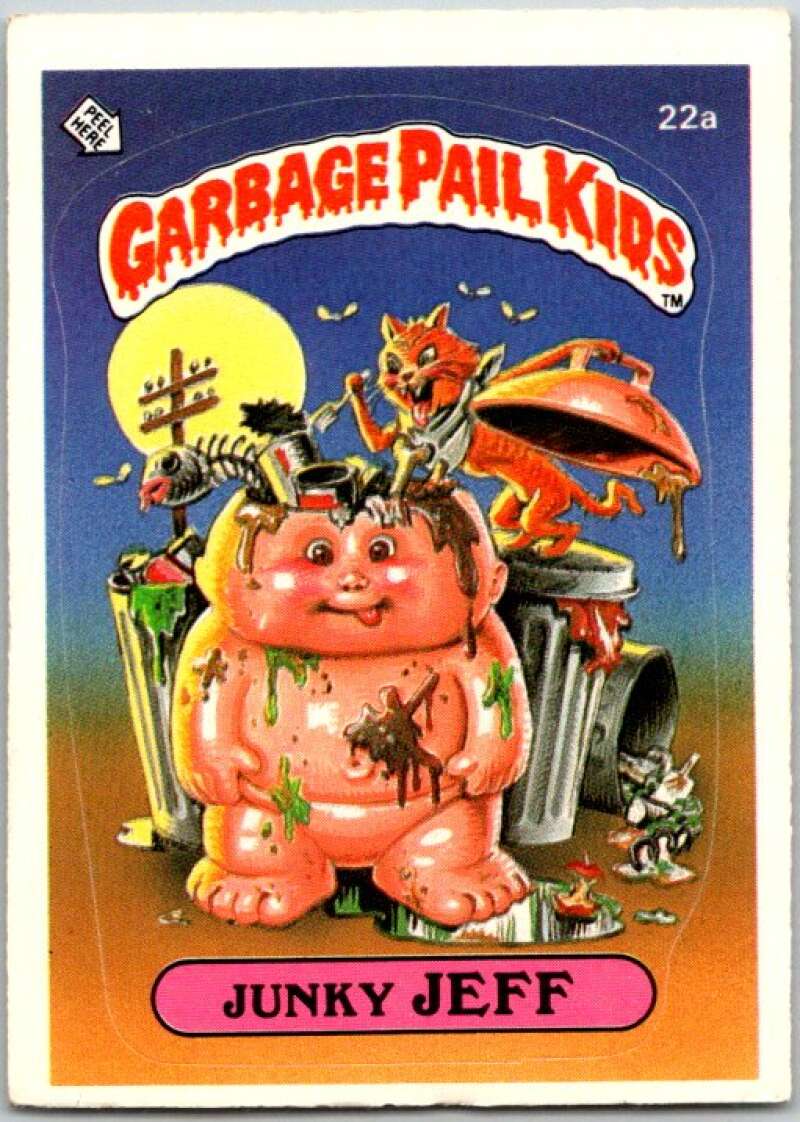 1985 Topps Garbage Pail Kids Series 1 #22a Junky Jeff V44461