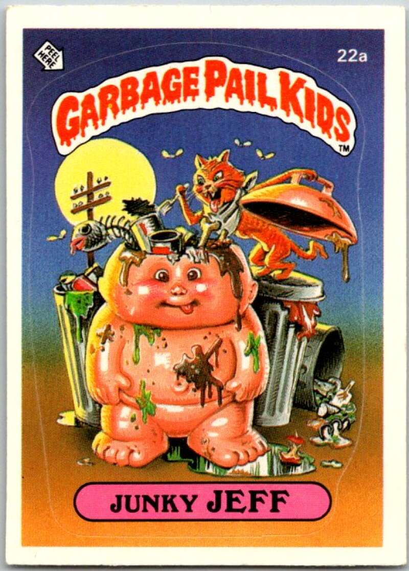 1985 Topps Garbage Pail Kids Series 1 #22a Junky Jeff V44465