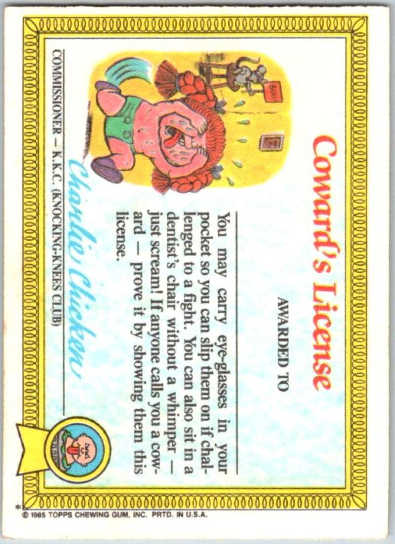 1985 Topps Garbage Pail Kids Series 1 #23a Drippy Dan V44472