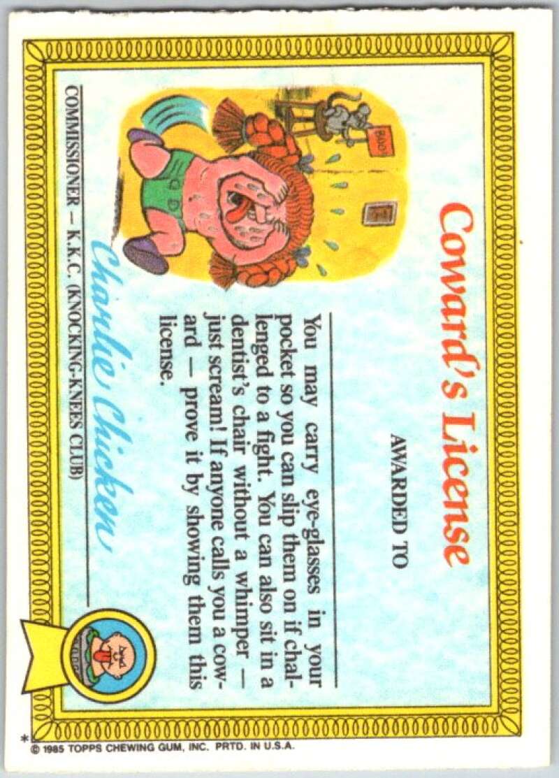1985 Topps Garbage Pail Kids Series 1 #23a Drippy Dan V44476