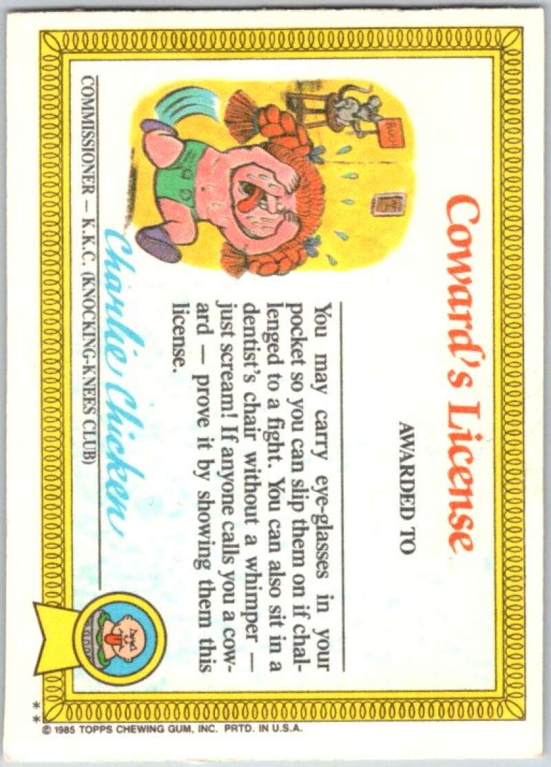 1985 Topps Garbage Pail Kids Series 1 #23b Leaky Lou V44481