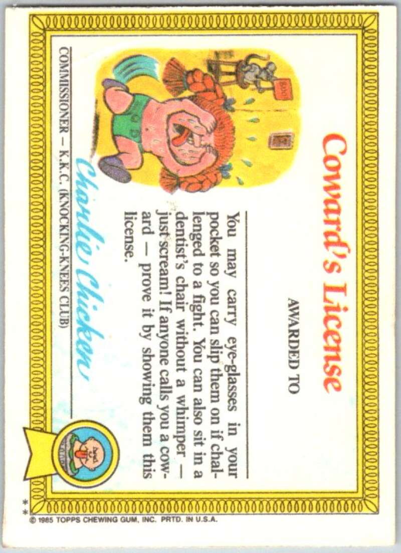 1985 Topps Garbage Pail Kids Series 1 #23b Leaky Lou V44484