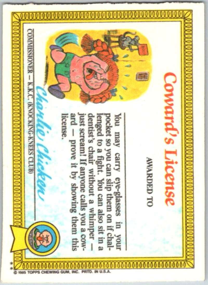 1985 Topps Garbage Pail Kids Series 1 #23b Leaky Lou V44486
