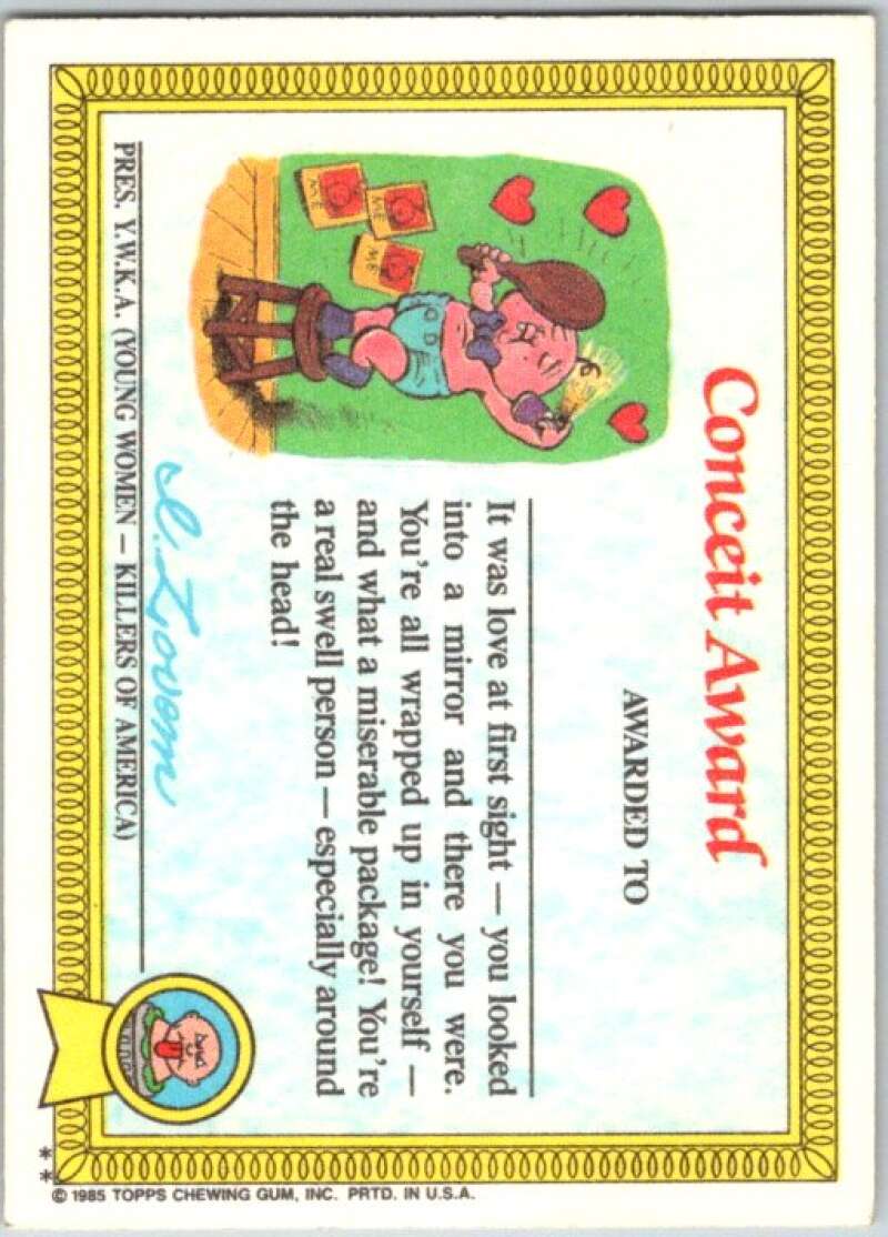 1985 Topps Garbage Pail Kids Series 1 #24b Nerdy Norm V44497