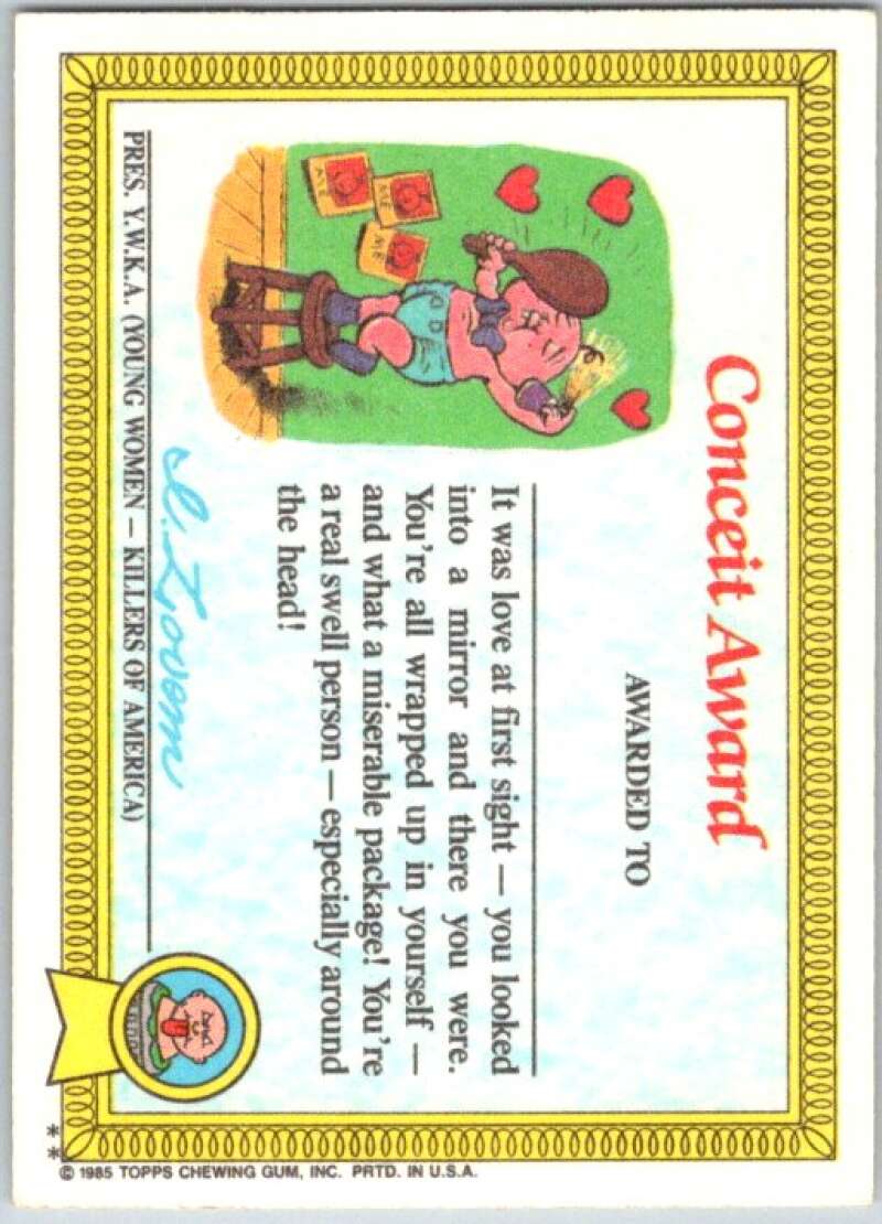 1985 Topps Garbage Pail Kids Series 1 #24b Nerdy Norm V44498