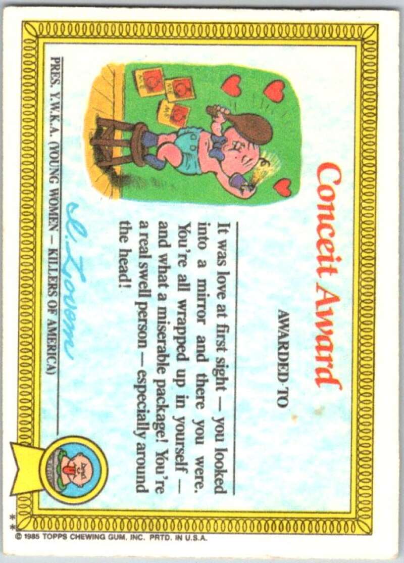 1985 Topps Garbage Pail Kids Series 1 #24b Nerdy Norm V44499