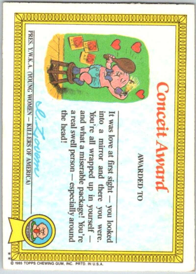 1985 Topps Garbage Pail Kids Series 1 #24b Nerdy Norm V44500