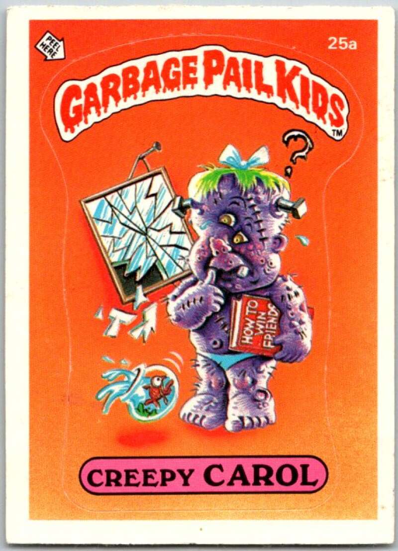 1985 Topps Garbage Pail Kids Series 1 #25a Creepy Carol V44505