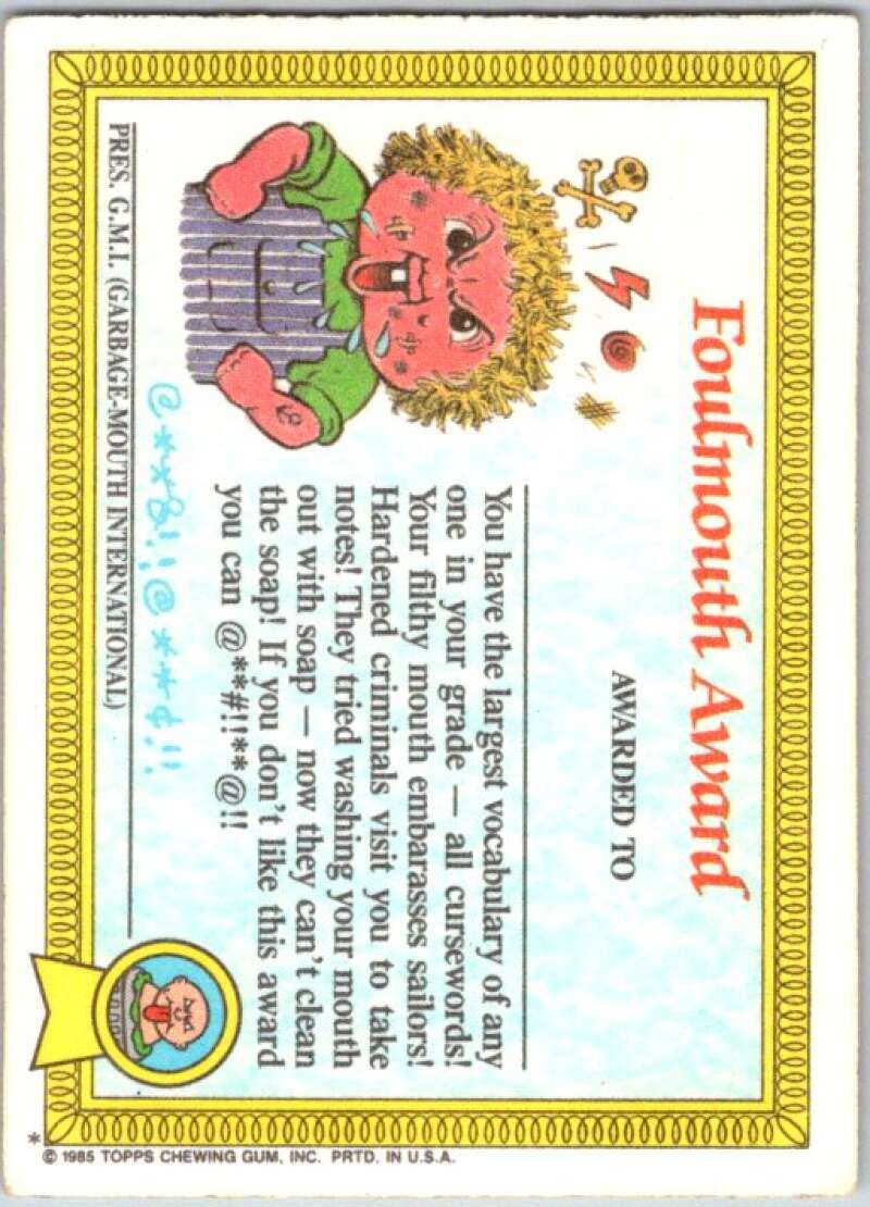 1985 Topps Garbage Pail Kids Series 1 #25a Creepy Carol V44506