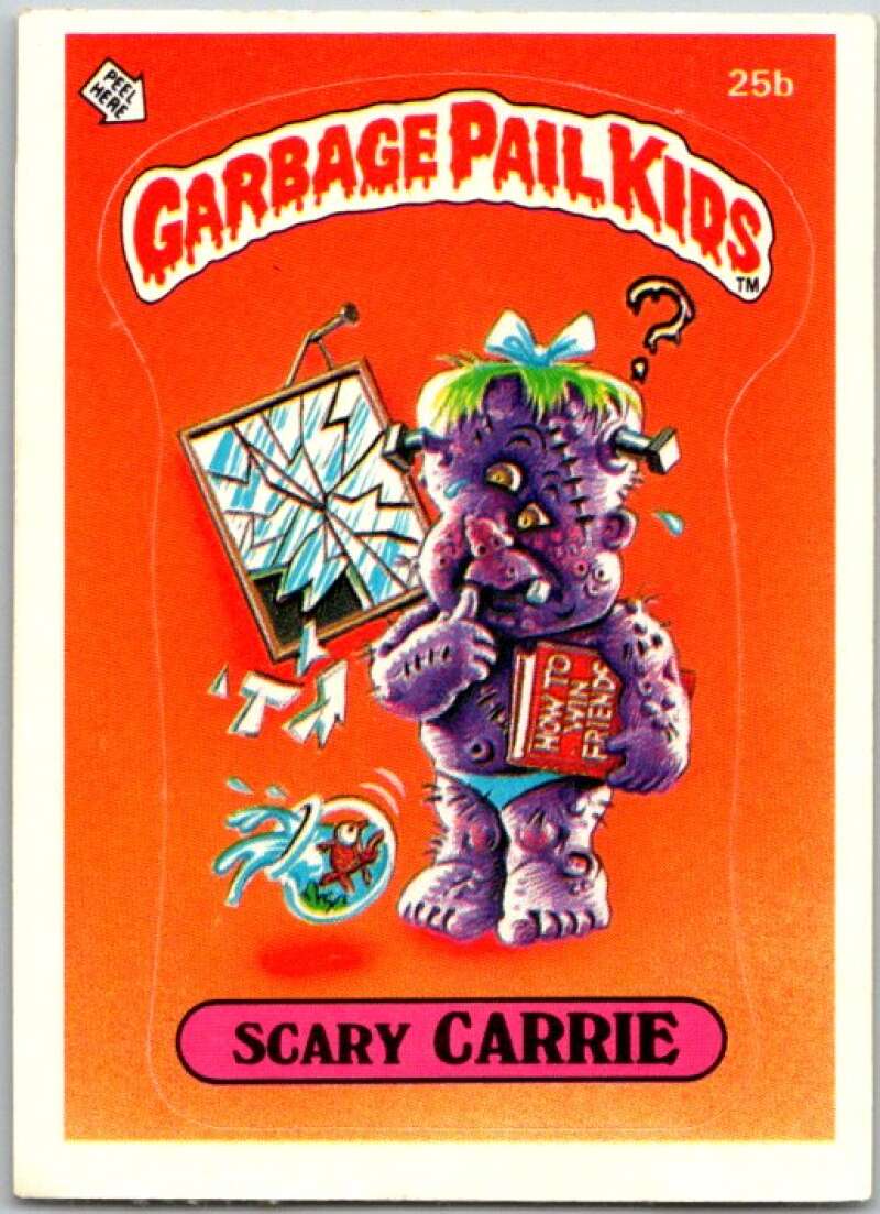 1985 Topps Garbage Pail Kids Series 1 #25b Scary Carrie V44507